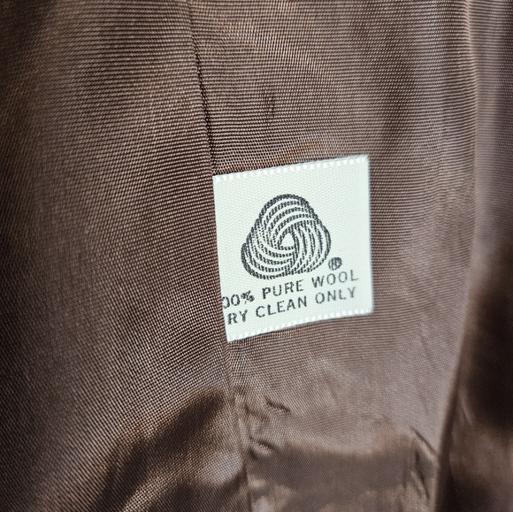 Vintage Forstmann Welsh Tweed 100% Virgin wool button down blazer Size L - Picture 9 of 16